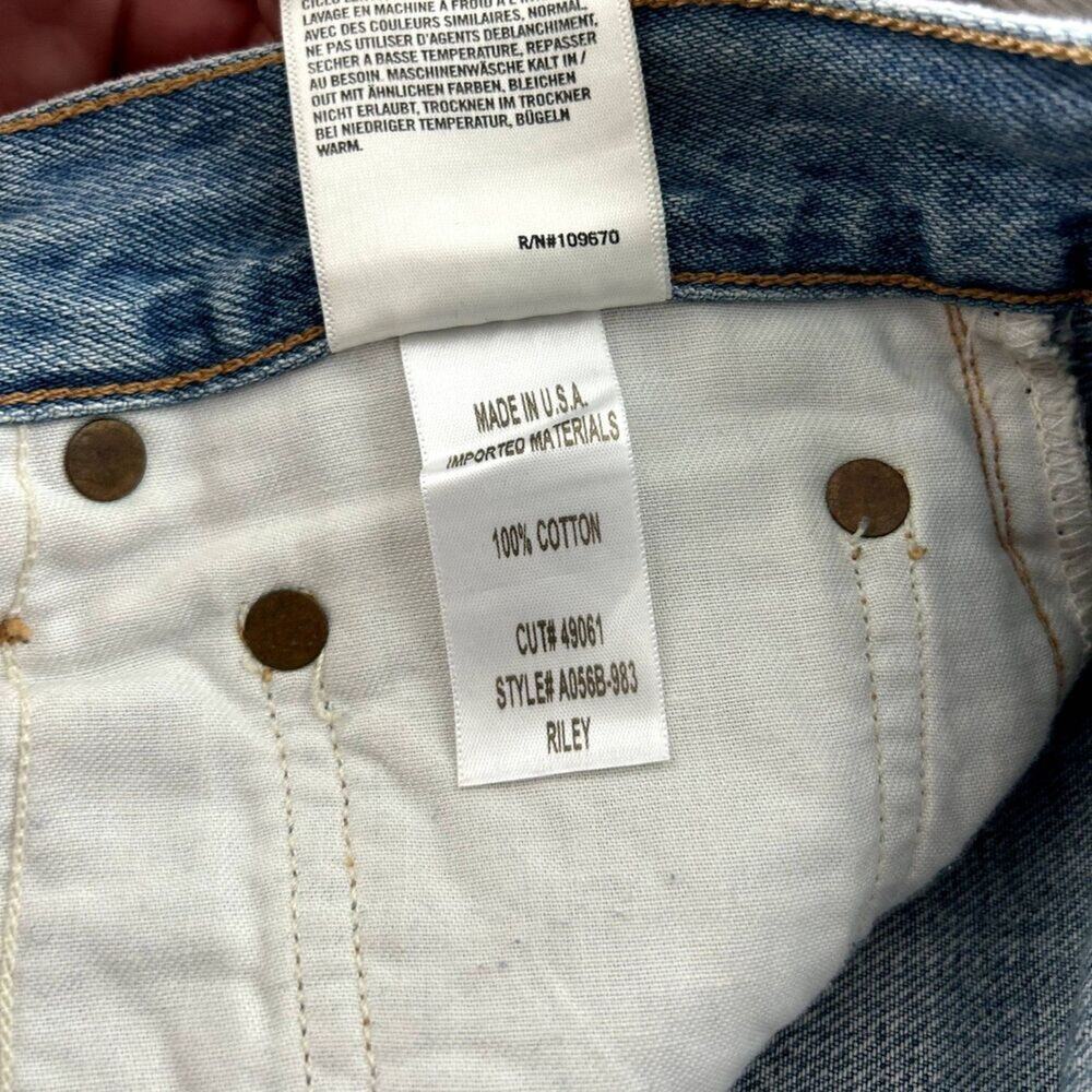 AGOLDE Riley High Rise Straight Leg Crop Shatter Wash Jeans Size 26 Distressed - Picture 5 of 16